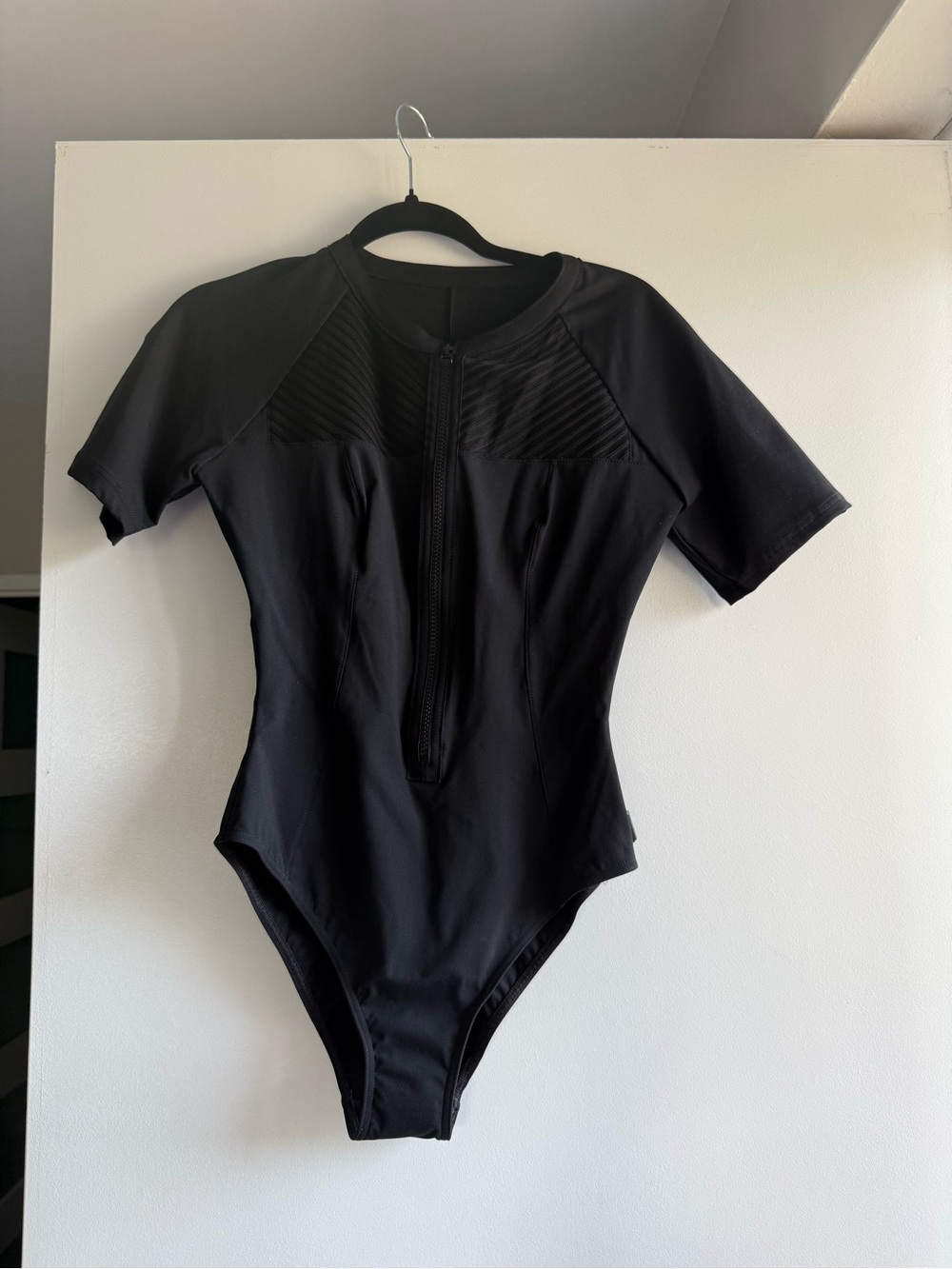 Shan Short-Sleeve Front-Zip Swimsuit